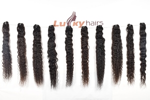 Cabello Humano Natural Rizado Virgen de la Mejor Calidad, Doble Trama, Color Negro, de Templo Indio, Precio Mayorista Fabrica Extensiones - Product Image 3