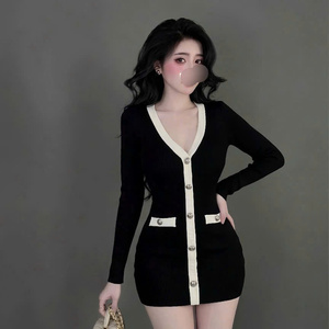 Women's autumn elegant nice <b>Dresses</b> Natural Waist Slim Fit <b>Strapless</b> Chiffon Casual Washable Factory Price Customized - Product Image 2