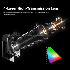 Proyector Láser 2 en 1 Portátil A005 Pro MINI de Alta Luminosidad para Cine en Casa y Smart TV, Compatible con 4K, Altavoz de 20W, Luz Ambiental, Europa - Product Image 4