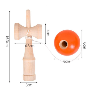 Jouets écologiques en gros japonais Kendama hêtre jeu de compétences en bois jouet pour enfants adultes améliorant la coordination en plein air - Product Image 1
