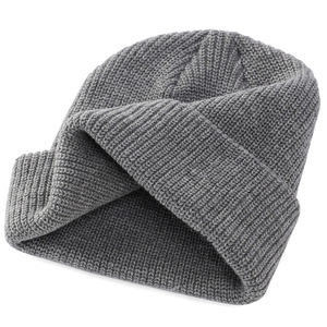 Gorro de Lana con Borde en Contraste y Diseño de Pata de Gallo, Gorro de Primera Calidad, Gorro de Mezcla de Acrílico Suave, Gorro con Patrón Geométrico Chic - Product Image 3