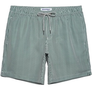 Shorts de bain pour hommes en polyester tissé avec bordure contrastante, imprimé AOP, élastique en nylon, séchage rapide, décontracté, fournisseur du Bangladesh - Product Image 5