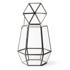 Terrario de Vidrio Miniatura de Diseño Único al por Mayor con Marco Metálico Dorado para Colgar en la Pared, Accesorios de Decoración para el Hogar - Product Image 2
