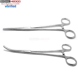 Pinzas Hemostáticas Kelly con Bloqueo, Rectas y Curvas, de 5-1/2 Pulgadas, Paquete de 2 Instrumentos Quirúrgicos - Product Image 6