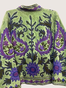 Cardigan en coton brodé floral bohème, col rond, manches longues, grande taille, vêtements décontractés pour femmes, vêtements de printemps - Product Image 5