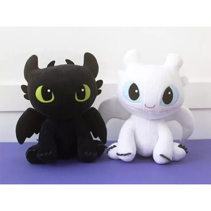 Peluche Toothless & Light Fury 25 cm assis avec étiquette - Comment dresser votre dragon 3 - Product Image 3