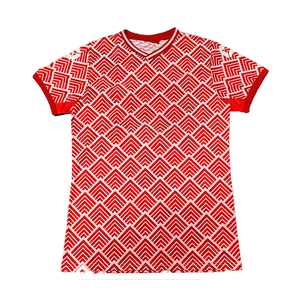 Camiseta de Manga Corta con Cuello Redondo y Estampado Geométrico Verde para Hombre, Corte Regular, Tejido de Punto, 100% Poliéster, Transpirable, Estilo Casual - Product Image 3