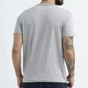 Mens Solid 100% Cotton Knitted T-Shirt Short Sleeve Casual Crew Neck Streetwear Fashion <b>Tee</b> 300 Grams - Product Image 5