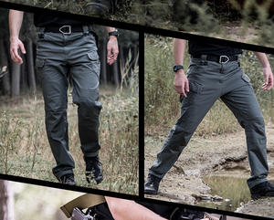 Pantalones Cargo Tácticos para Hombre, con Múltiples Bolsillos, para Trabajo, Senderismo, Invierno, Color Negro, Corte Automatizado - Product Image 3