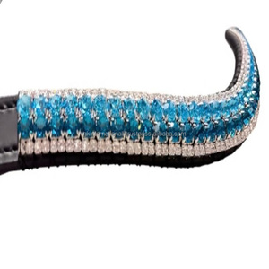 Diadema Ecuestre de Cuero Personalizada de Alta Calidad, Estilo Western, con Cristales Decorativos en Forma Curva, al Mejor Precio, Productos Ecuestres de Exportación - Product Image 6