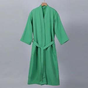 Women's Plain Robes Wholesale <b>Waffle</b> Cotton 2026 Trendy Style <b>Bathrobe</b> - Product Image 1