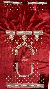 Lehenga Choli de Terciopelo para Novia, Diseño de Diseñador, Bordado, para Invierno, Todas las Temporadas, Fiestas, Materiales Reciclados, Venta al Por Mayor - Product Image 3