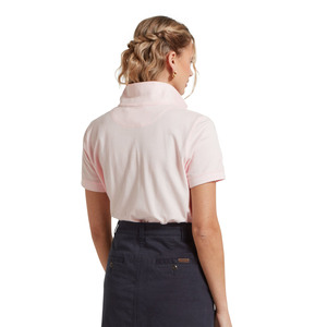 Ensemble polo rose et jupe marine pour femme – Tenue décontractée d'été en maille respirante de couleur unie - Product Image 2