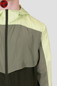 Men Color Block <b>Tracksuit</b> Set Lightweight Windproof Jogging Jacket and Shorts Set Custom Logo Sportswear Suit - Product Image 5