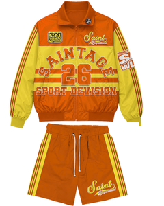 Custom High Quality Solid Lightweight Windbreaker Nylon Polyester Men's Summer Sport Letter Print Breathable Windproof <b>Set</b> - Product Image 5