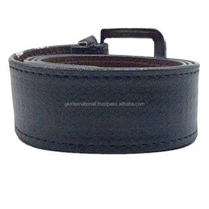 Cinturón informal de cuero hecho a mano de gran calidad para hombre, diseño personalizado, hebilla vintage, cinturón masculino de cuero genuino negro - Product Image 3