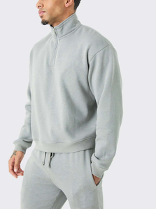 Ensemble de survêtement unisexe gris foncé 100% coton, sweat-shirt à capuche avec poches latérales, pantalon de jogging à taille élastique, vêtements décontractés pour l'automne - Product Image 3