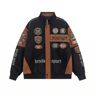 Blousons de moto d'été respirants brodés sur mesure OEM, qualité supérieure, style vintage, pour la course automobile