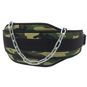Ceinture de musculation en néoprène camouflage avec chaîne, soutien dorsal pour haltérophilie, ceinture d'entraînement en néoprène - Product Image 2