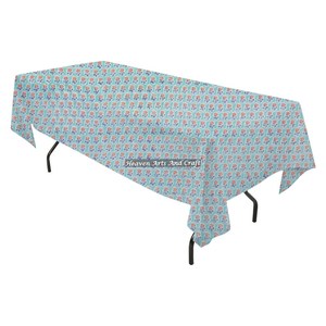 Mantel de Algodón con Estampado a Mano, Moderno, Rectangular, para el Hogar, Hecho a Mano, Ideal para Bodas - Product Image 5