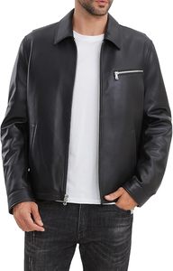 Veste de motard élégante en cuir véritable pour homme, logo personnalisé, haute qualité, vente en gros, tendance, OEM, sur mesure - Product Image 2