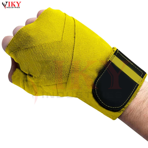 Bandages de boxe en coton élastique de qualité supérieure, avec logo personnalisé, pour MMA, kickboxing, soutien des poignets, équipement d'entraînement et de combat. - Product Image 3