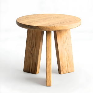 Table basse ronde en teck massif, design moderne, meubles de salon, prix économique direct d'usine - Product Image 2