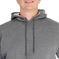 Sudadera con Capucha Gris para Hombre, Talla Grande, 100% Algodón, Felpa Francesa, Estilo Casual, Color Sólido, Diseño con Bolsillo, Ropa de Otoño ODI