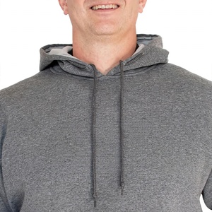 Sweat-shirt à capuche gris pour homme, coupe ample, 100% coton French Terry, pull décontracté, couleur unie, avec poche, pour l'automne, ODI - Product Image 5