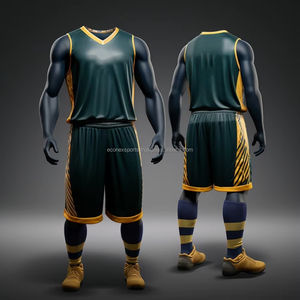 Ensemble de maillots de basket-ball réversibles 100% polyester imprimés par sublimation personnalisée uniforme de basket-ball de qualité Design unique grande taille - Product Image 4