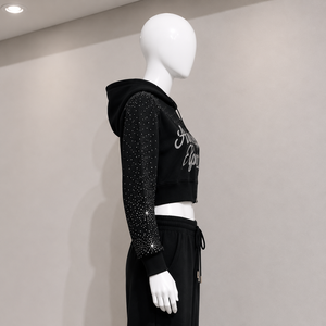 Apparel Xperts Ensemble 2 pièces pour femme, fermeture éclair, coupe droite, longueur normale, vêtements de sport décontractés, polaire 100% coton, streetwear - Product Image 4