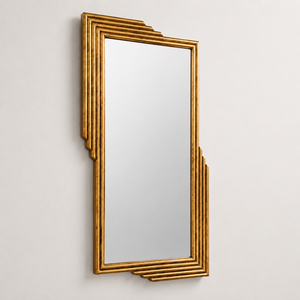 <b>Gold</b> Stepped <b>Rectangular</b> Wall <b>Mirror</b> Art Deco Layered Frame Decorative <b>Mirror</b> For Living Room Bedroom Wall Decor - Product Image 2