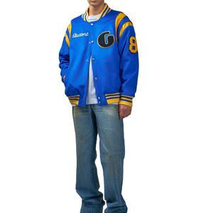 Haute qualité High Street Premium Varsity veste noms d'équipe personnalisés broderie coquille en cuir véritable 100% coton doublure avant Logo - Product Image 6