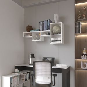 Kiowa ufficio bianco mensola per mobili soggiorno - Product Image 1