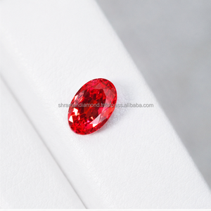 Prix de gros Diamant de laboratoire certifié IGI, taille ovale, couleur rouge vif fantaisie, clarté VVS2, solitaire 3.59CT/PC pour la fabrication de bijoux - Product Image 3