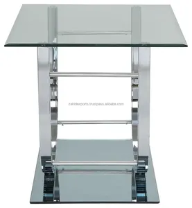 Mesa de centro de Metal dorado moderna hecha a mano de lujo, muebles de sala de estar, tapa de madera de tendencia - Product Image 1