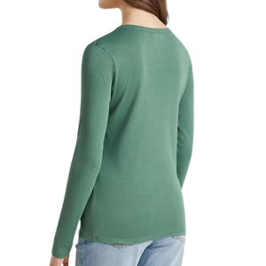 Camiseta Personalizada de Cuello Redondo, Manga Larga, Casual, Ecológica, 100% Algodón, Teñida, Lisa, de Secado Rápido y Transpirable para Mujer - Product Image 2