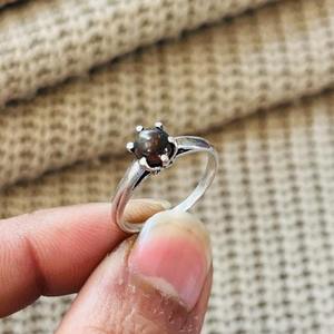 Latest Minimal <b>Statement</b> Dainty Brass Vintage Black Onyx <b>Ring</b> Silver Plated Bold Womens <b>Ring</b> Classic Cute Prong setting <b>Ring</b> - Product Image 6