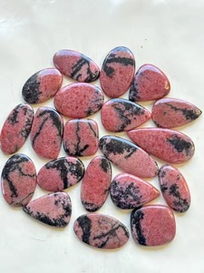 Vente en gros de cabochons de rhodonite de qualité AAA 100% naturels, pierres précieuses en vrac pour la fabrication de bijoux, lot de pierres précieuses de rhodonite - Product Image 5