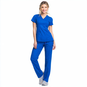 Unisex Knitted 100% Cotton Hospital <b>Scrub</b> Suits Custom <b>Scrub</b> Set - Product Image 6