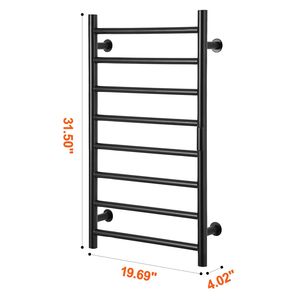 Scaldasalviette Moderno a 8 Barre da Parete, Impermeabile IPX5, con Timer e Display LED per Bagno - Product Image 5