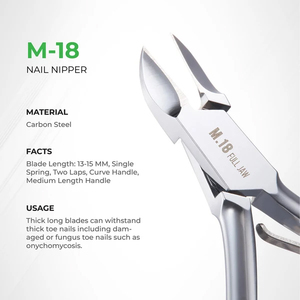 M-18 (Bouche large) Coupe-cuticules pour bébé en acier allemand, ouverture large, pince à ongles professionnelle portable pour manucure - Product Image 2