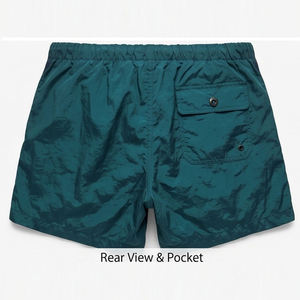 Quick Dry Men's Nylon <b>Windbreaker</b> Shorts Retro Colorblock Athletic Gym Sportswear Casual Summer Drawstring <b>Beach</b> Board Shorts - Product Image 5