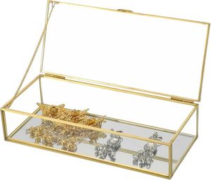 Customized Glass Storage Box With Metal Frame For Jewelry Organizers And Storage Use - Product Image 4