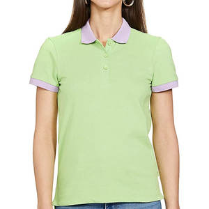 Venta Directa de Fábrica, Camiseta Polo para Mujer con Diseño Liso Personalizado, Alta Calidad, Precio Económico, Transpirable, Tallas Grandes - Product Image 1