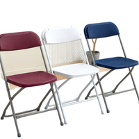 Chaises pliantes en plastique blanc léger étanche pour bureau fête de mariage pique-nique cuisine salle à manger église école parcs en plein air