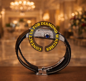 Reloj de Lujo Mecánico para Hombre con Diseño Único, Esfera Esqueletizada, Correa de Goma Negra y Diamantes de Moissanita - Product Image 4