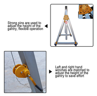 Mini-grue portique mobile électrique pliable en aluminium, capacité 500 kg, 1T, 2T, prix compétitif