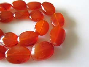 Cuentas Ovaladas Lisas de Cornalina Natural para la Fabricación de Joyas, Suministros para Joyería Hecha a Mano - Product Image 3