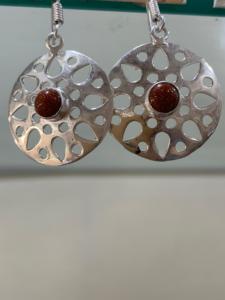 Hot Quality German Silver Wedding Special <b>Earrings</b> for Women Sunstone Jewelry Handmade <b>Fine</b> German Silver For Women Gemstone - Product Image 3